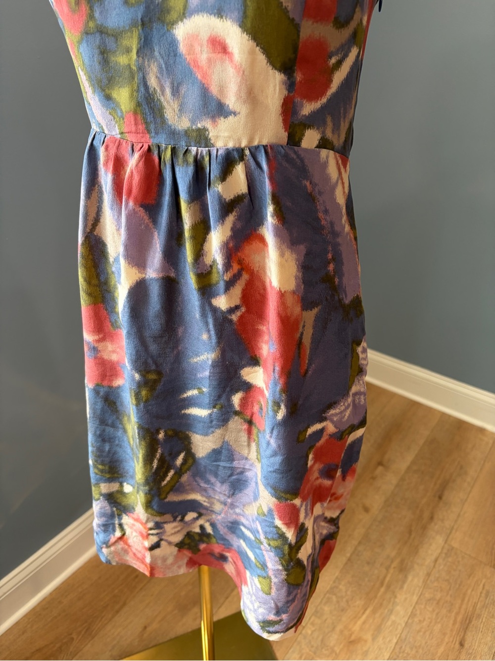Anthropologie Moulinette Soeurs Reflecting Pool 100% Silk Floral Dress 6 - Picture 4 of 10